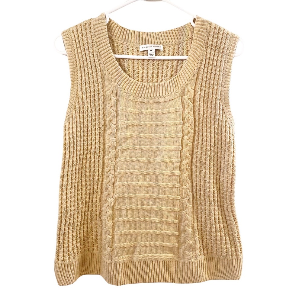 ST. JOHN Wool Sleeveless Knit Tank - Picture 1 of 6